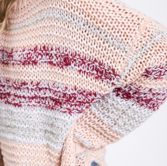 Adorable slouchy blush thick knit sweater - Picture 8 of 8